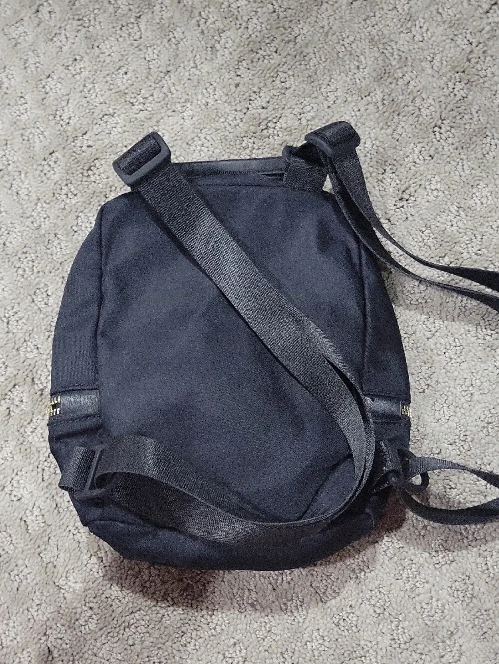 lululemon athletica Black Mini Backpack with Gold Hardware Accents - Picture 2 of 3